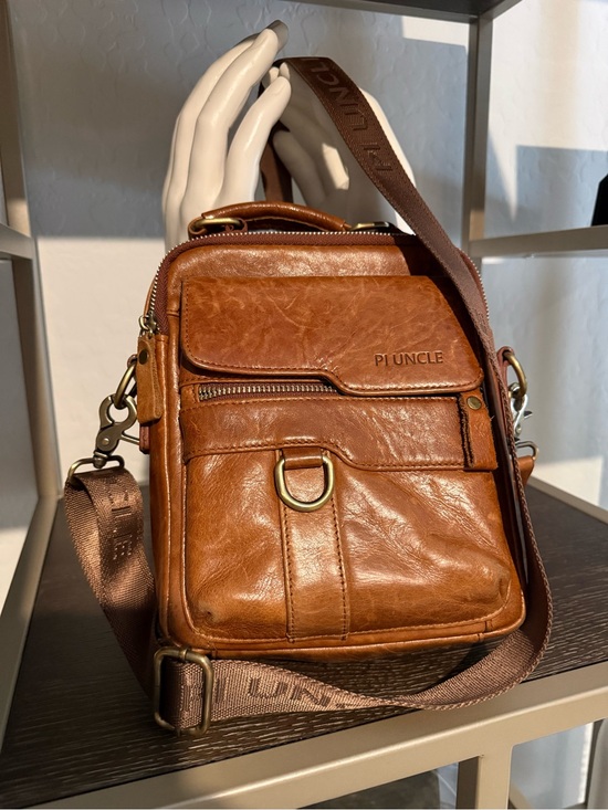 Pi Uncle Men’s Messenger Leather Bag 10”x 8”
